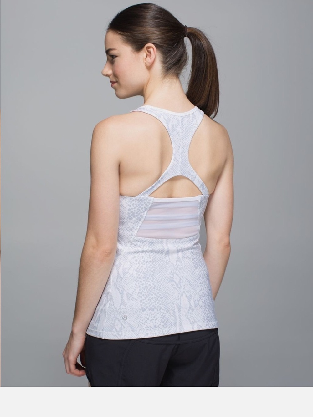Lululemon Mesh With Me Tank Desert Snake White Silver Fox / White 8